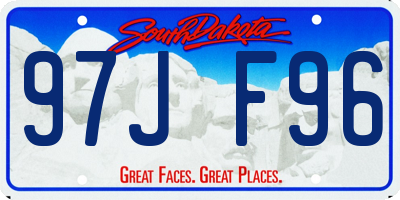 SD license plate 97JF96