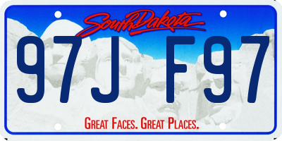 SD license plate 97JF97