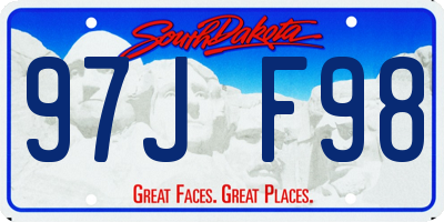 SD license plate 97JF98