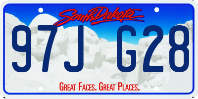 SD license plate 97JG28