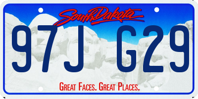 SD license plate 97JG29