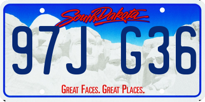 SD license plate 97JG36