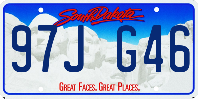 SD license plate 97JG46