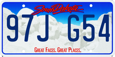 SD license plate 97JG54