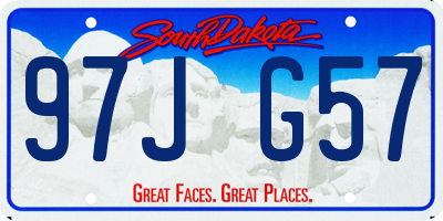 SD license plate 97JG57