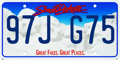 SD license plate 97JG75