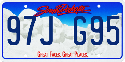 SD license plate 97JG95
