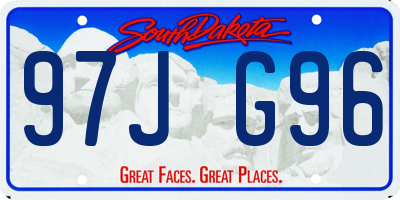 SD license plate 97JG96
