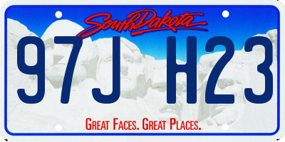 SD license plate 97JH23