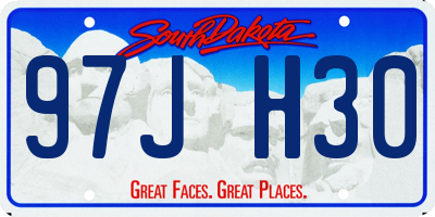 SD license plate 97JH30