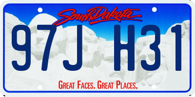 SD license plate 97JH31