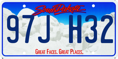 SD license plate 97JH32