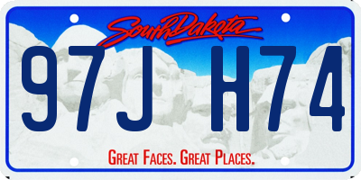SD license plate 97JH74