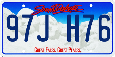 SD license plate 97JH76