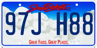 SD license plate 97JH88