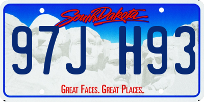SD license plate 97JH93