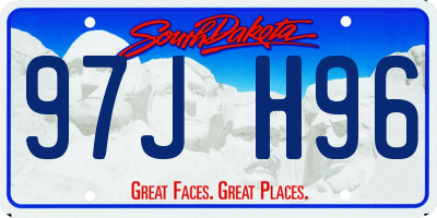 SD license plate 97JH96