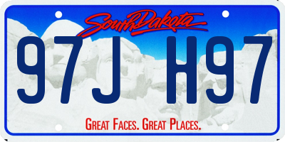 SD license plate 97JH97