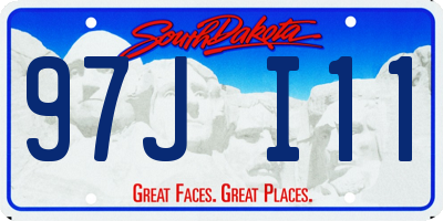 SD license plate 97JI11