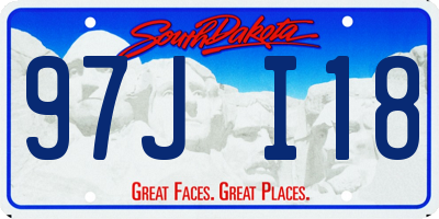 SD license plate 97JI18