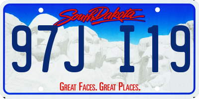 SD license plate 97JI19
