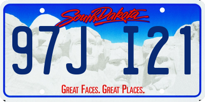 SD license plate 97JI21