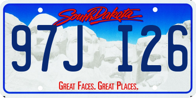 SD license plate 97JI26