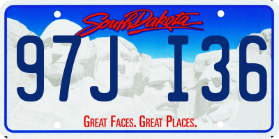 SD license plate 97JI36