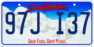 SD license plate 97JI37