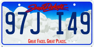 SD license plate 97JI49