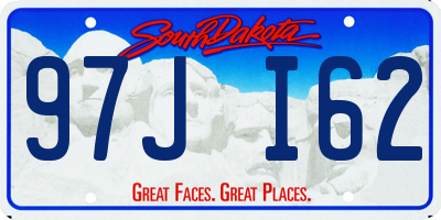 SD license plate 97JI62