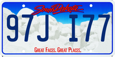 SD license plate 97JI77