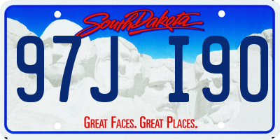 SD license plate 97JI90