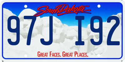 SD license plate 97JI92