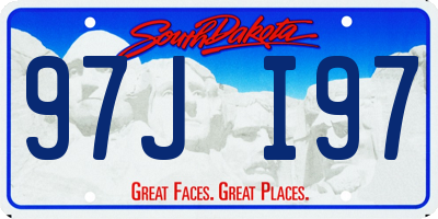 SD license plate 97JI97