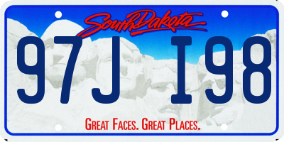 SD license plate 97JI98