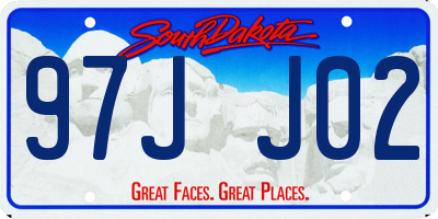 SD license plate 97JJ02