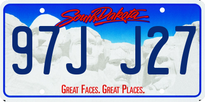 SD license plate 97JJ27