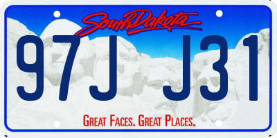 SD license plate 97JJ31