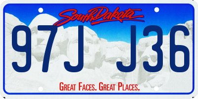 SD license plate 97JJ36