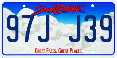 SD license plate 97JJ39