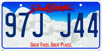 SD license plate 97JJ44