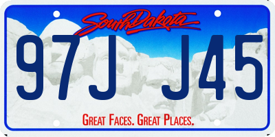SD license plate 97JJ45