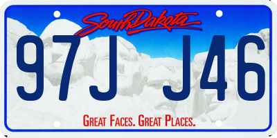 SD license plate 97JJ46