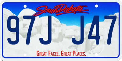 SD license plate 97JJ47
