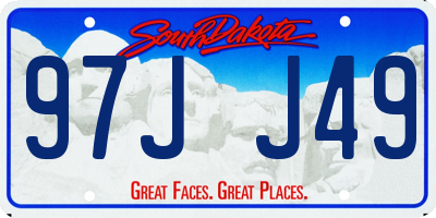 SD license plate 97JJ49