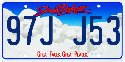 SD license plate 97JJ53