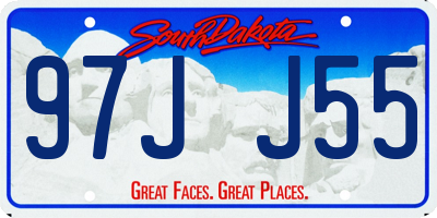 SD license plate 97JJ55