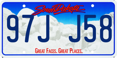 SD license plate 97JJ58