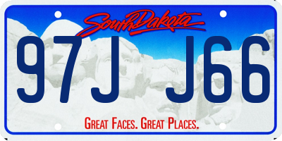 SD license plate 97JJ66